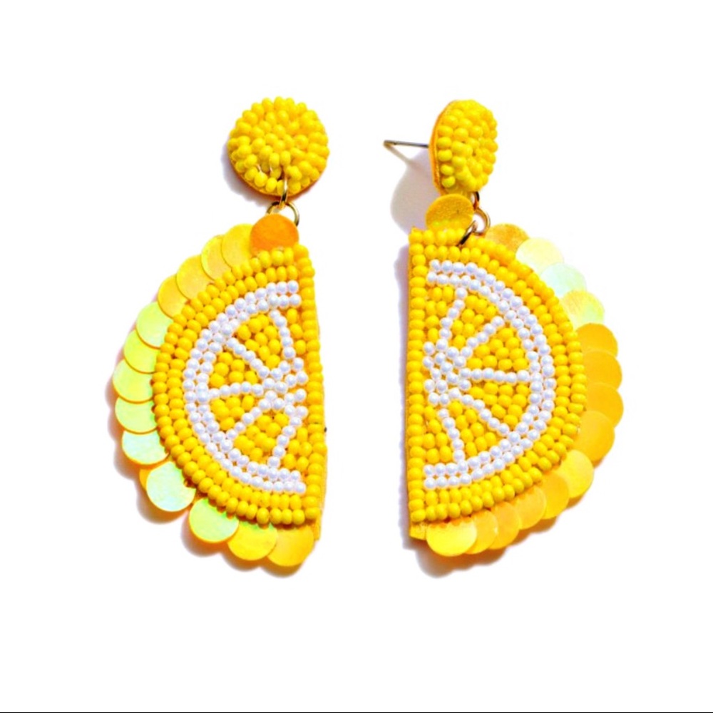 Lemon Statement Earrings